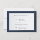 Dark Navy White Gold Script Menu Selection UAWG (Vorderseite)