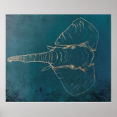 Dark Neon Elephant Poster (Vorne)