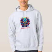 "Dark Neon Skull – Halloween design Hoodie (Vorderseite)