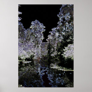 Dark Neon Swamp Poster von James W. Vaterree