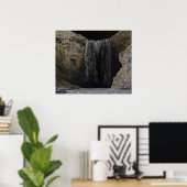 Dark Neon Waterfall Poster (Heimbüro)
