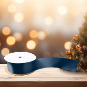 Dark Night Blue Satin Ribbon Satinband