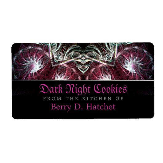 Dark Night Cookies Halloween Food Sticker Label (Vorne)