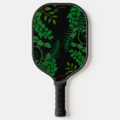 Dark Night Greenery Bush Botanical Green Foliage Pickleball Schläger (Vorderseite)