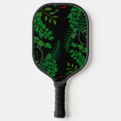 Dark Night Greenery Bush Botanical Green Foliage Pickleball Schläger (Rückseite)