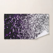 Dark Night Lila Black Silver Glitzer #1 #shiny Badhandtuch Set (Handtuch)