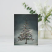 Dark Night Modern Moody Holiday Weihnachtsbaum Postkarte (Stehend Vorderseite)