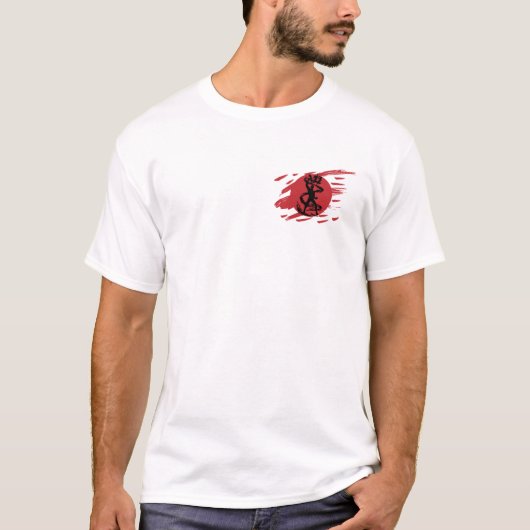 Dark Ninja Shadow Sword Fantasy Silhouette T-Shirt (Vorderseite)