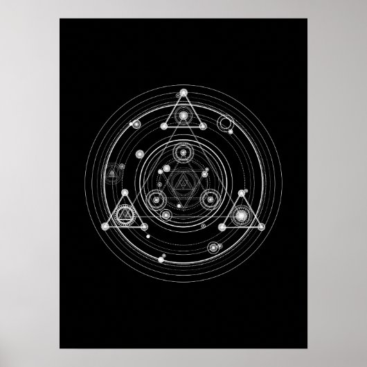 Dark occult style sacred geometry poster (Vorne)