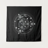 Dark occult style sacred geometry wandteppich (Vorderseite (Horizontal))