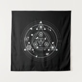 Dark occult style sacred geometry wandteppich (Vorderseite)