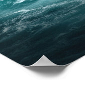 Dark Ocean Wave Art Design Poster (Ecke)