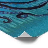 Dark Octopus Tentacles Akryllisches Malplakat Poster (Ecke)