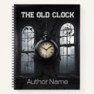 Dark Old Clock Book Cover Inspiration Notebook Notizblock