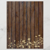 Dark Old Wood Wedding Program (Vorderseite)