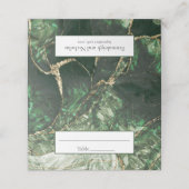 Dark Olive Green Gemstone Platzkarte (Außenseite Aufgefaltet)