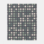 Dark Olive Green Geometric Muster Boho Fleecedecke (Vorderseite)