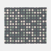 Dark Olive Green Geometric Muster Boho Fleecedecke (Vorderseite (Horizontal))