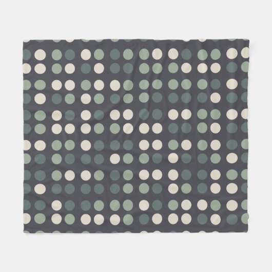Dark Olive Green Geometric Muster Boho Fleecedecke (Vorderseite (Horizontal))