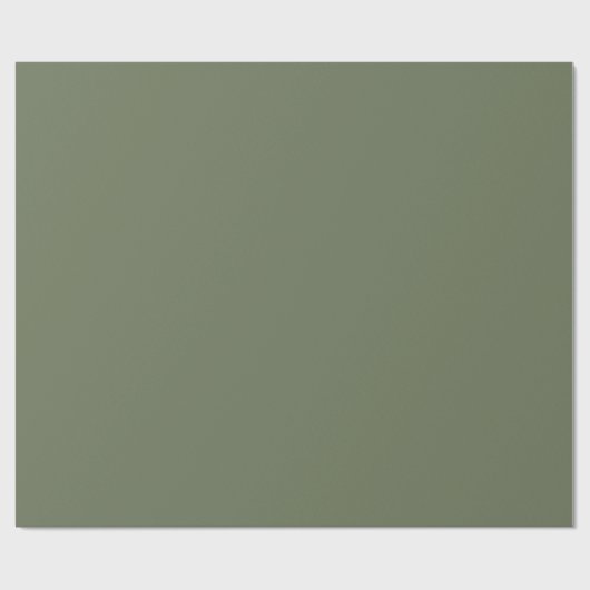 Dark Olive Green Geschenkpapier (Flach)