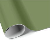 Dark Olive Green Geschenkpapier (Rolleneckpunkt)