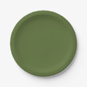 Dark Olive Green Pappteller (Vorderseite)