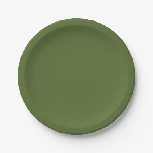 Dark Olive Green Pappteller (Vorderseite)