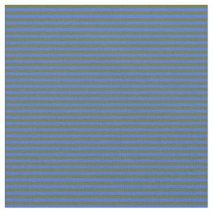 Dark Olive Green & Royal Blue Striping Muster Stoff