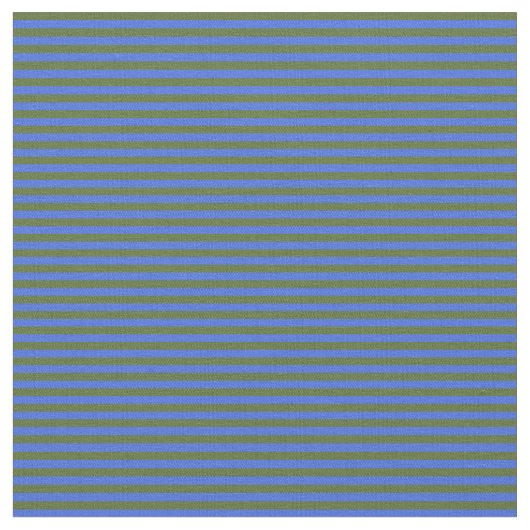 Dark Olive Green & Royal Blue Striping Muster Stoff (Nahaufnahme)