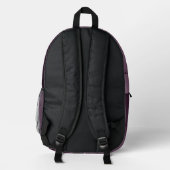 Dark Ombre Musical Notes Bedruckter Rucksack (Rückseite)