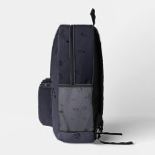 Dark Ombre Musical Notes Bedruckter Rucksack (Rechts)