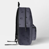 Dark Ombre Musical Notes Bedruckter Rucksack (Links)