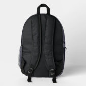 Dark Ombre Musical Notes Bedruckter Rucksack (Rückseite)