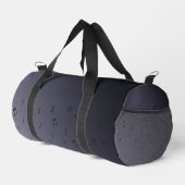 Dark Ombre Musical Notes Grau Duffle Bag (Rechte Ecke)