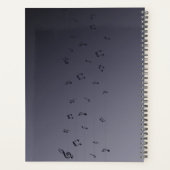 Dark Ombre Musical Notes Grau Planer (Rückseite)