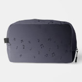 Dark Ombre Musical Notes Grau Waschbeutel (Vorderseite)