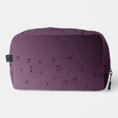Dark Ombre Musical Notes Mauve Waschbeutel (Vorderseite)