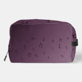 Dark Ombre Musical Notes Mauve Waschbeutel (Rückseite)