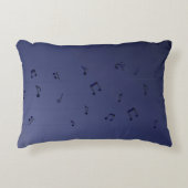 Dark Ombre Musical Notes Navy Dekokissen (Vorderseite)