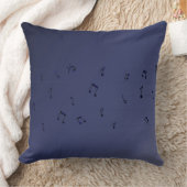 Dark Ombre Musical Notes Navy Kissen (Decke)