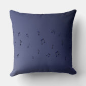 Dark Ombre Musical Notes Navy Kissen (Rückseite)