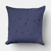 Dark Ombre Musical Notes Navy Kissen (Vorderseite)