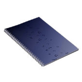 Dark Ombre Musical Notes Navy Notizblock (Rechte Seite)