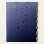 Dark Ombre Musical Notes Navy Planer (Rückseite)