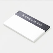 Dark Ombre Musical Notes Navy Post-it Klebezettel (angewinkelt)