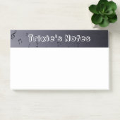 Dark Ombre Musical Notes Navy Post-it Klebezettel (Büro)