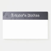 Dark Ombre Musical Notes Navy Post-it Klebezettel (Vorderseite)