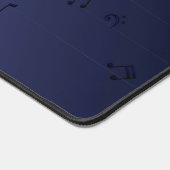 Dark Ombre Musical Notes Navy Schreibtischunterlage (Ecke)