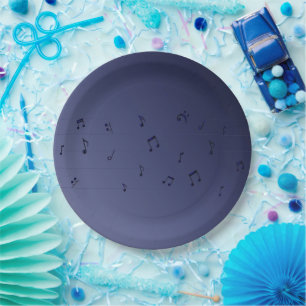 Dark Ombre Musical Notes Pappteller