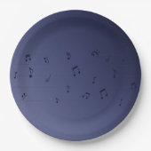 Dark Ombre Musical Notes Pappteller (Vorderseite)